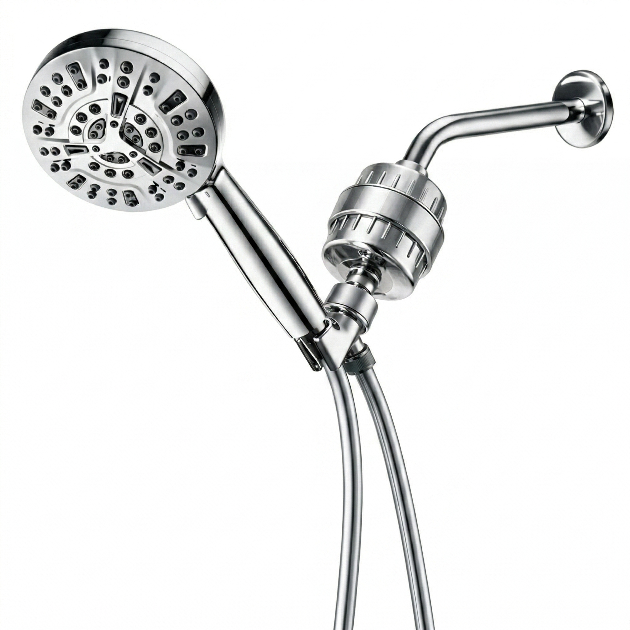 Luxe 10 Mode Showerhead Complete Shower Kit