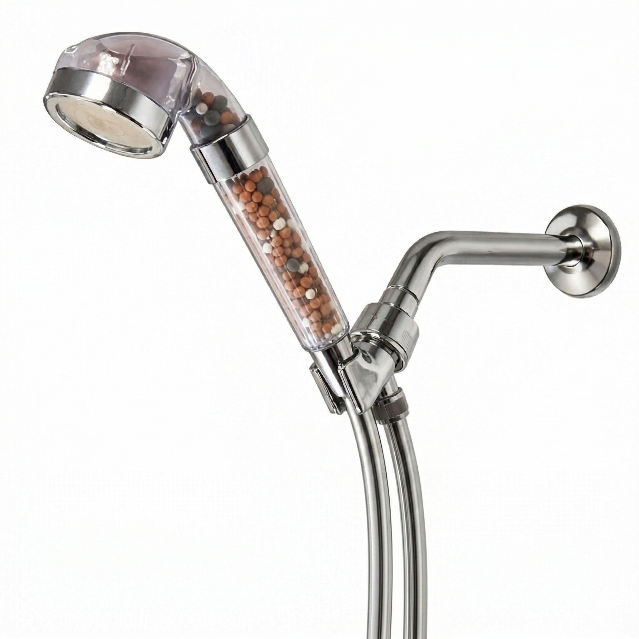 LED Ionic Showerhead Shower Essentials Kit