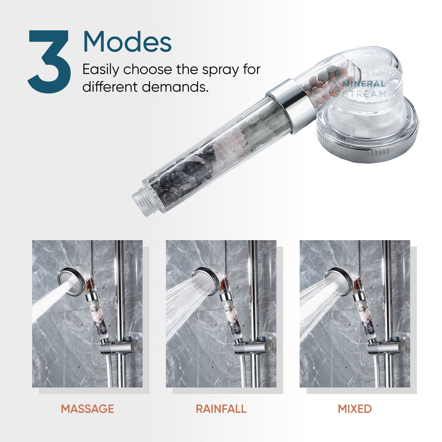 Chakra Showerhead Complete Shower Kit