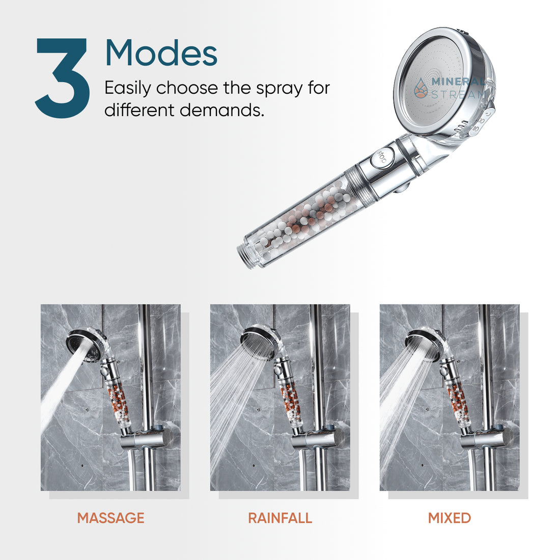 MineralStream™ Ionic Shower Head 2.0