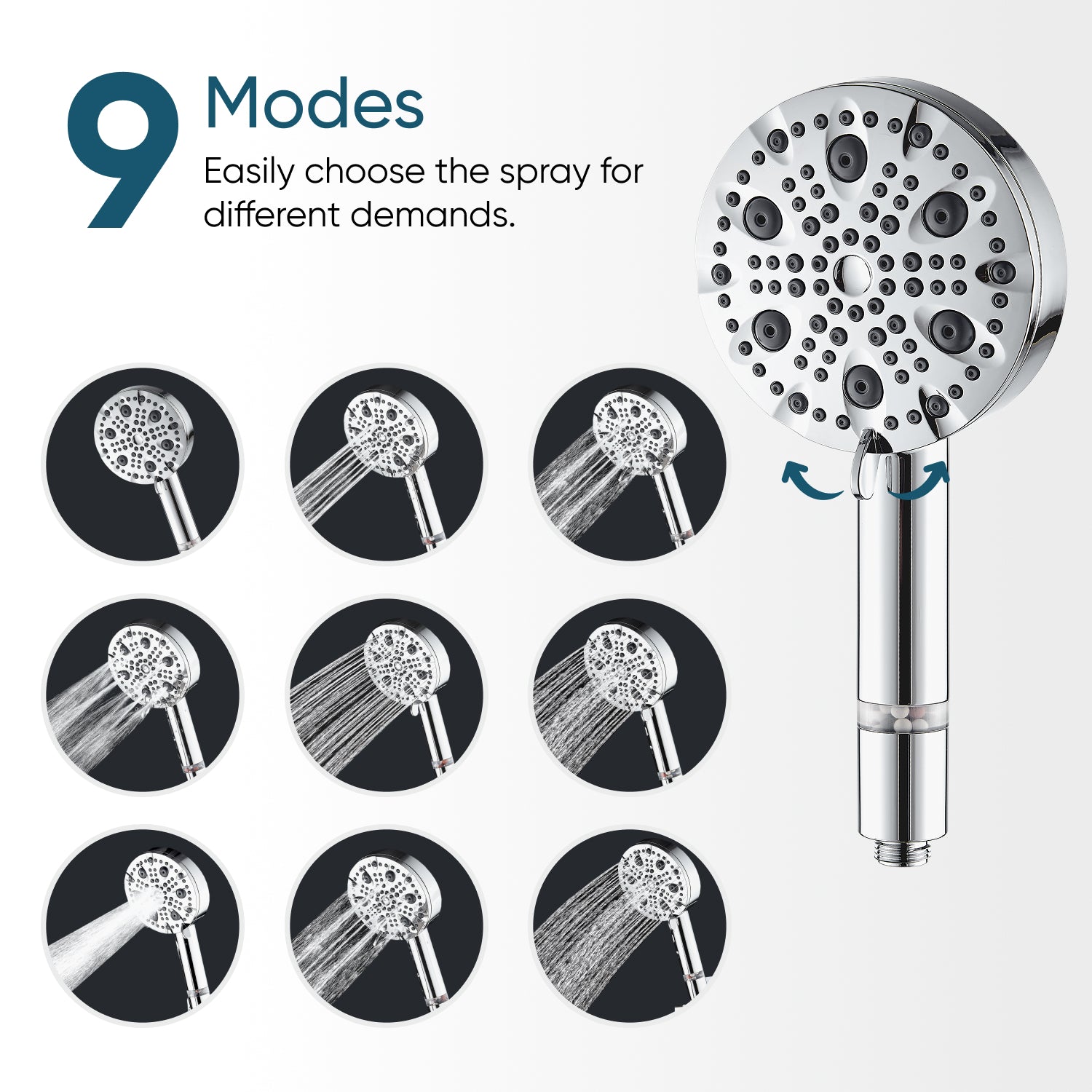 Luxe 9 Mode Dual Shower System