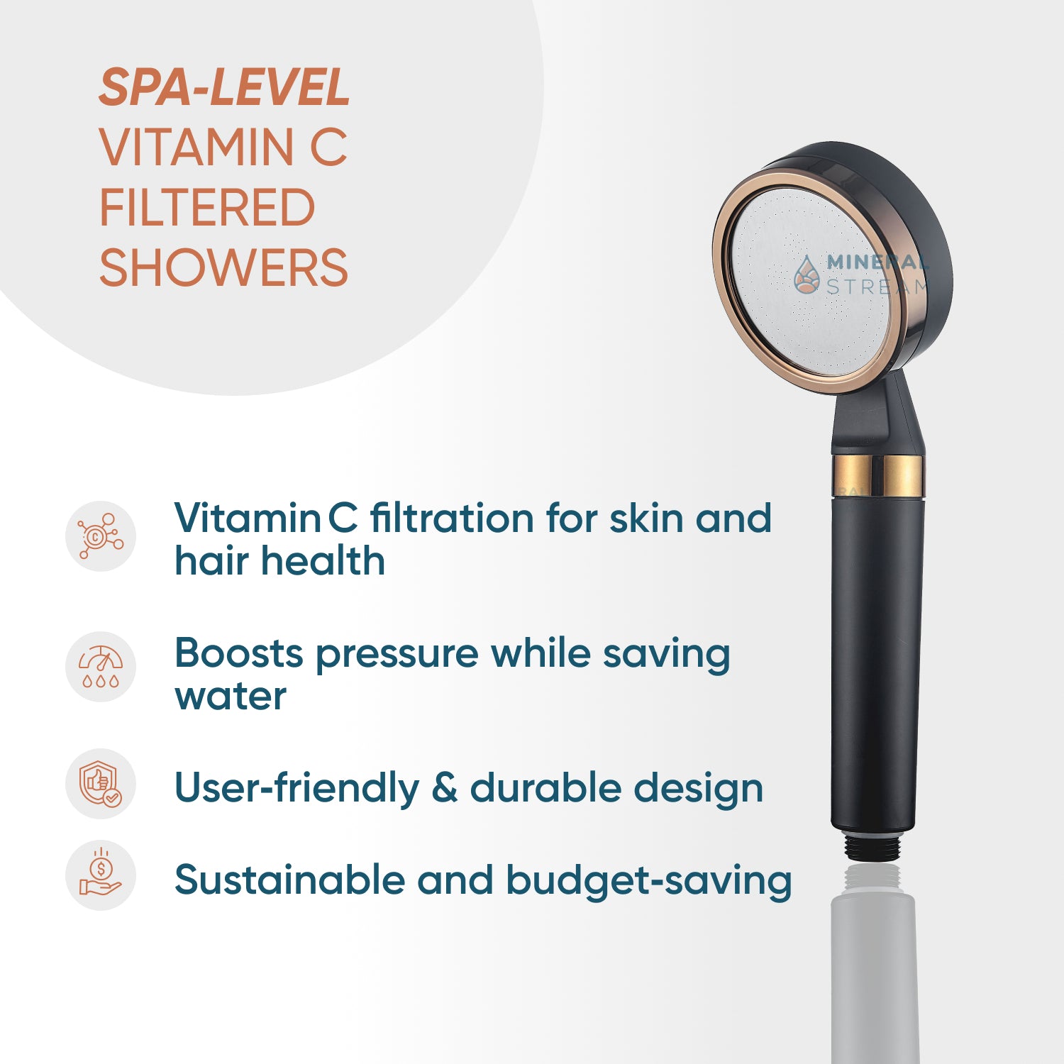 MineralStream™ BLACK - Vitamin C Shower Essentials Kit