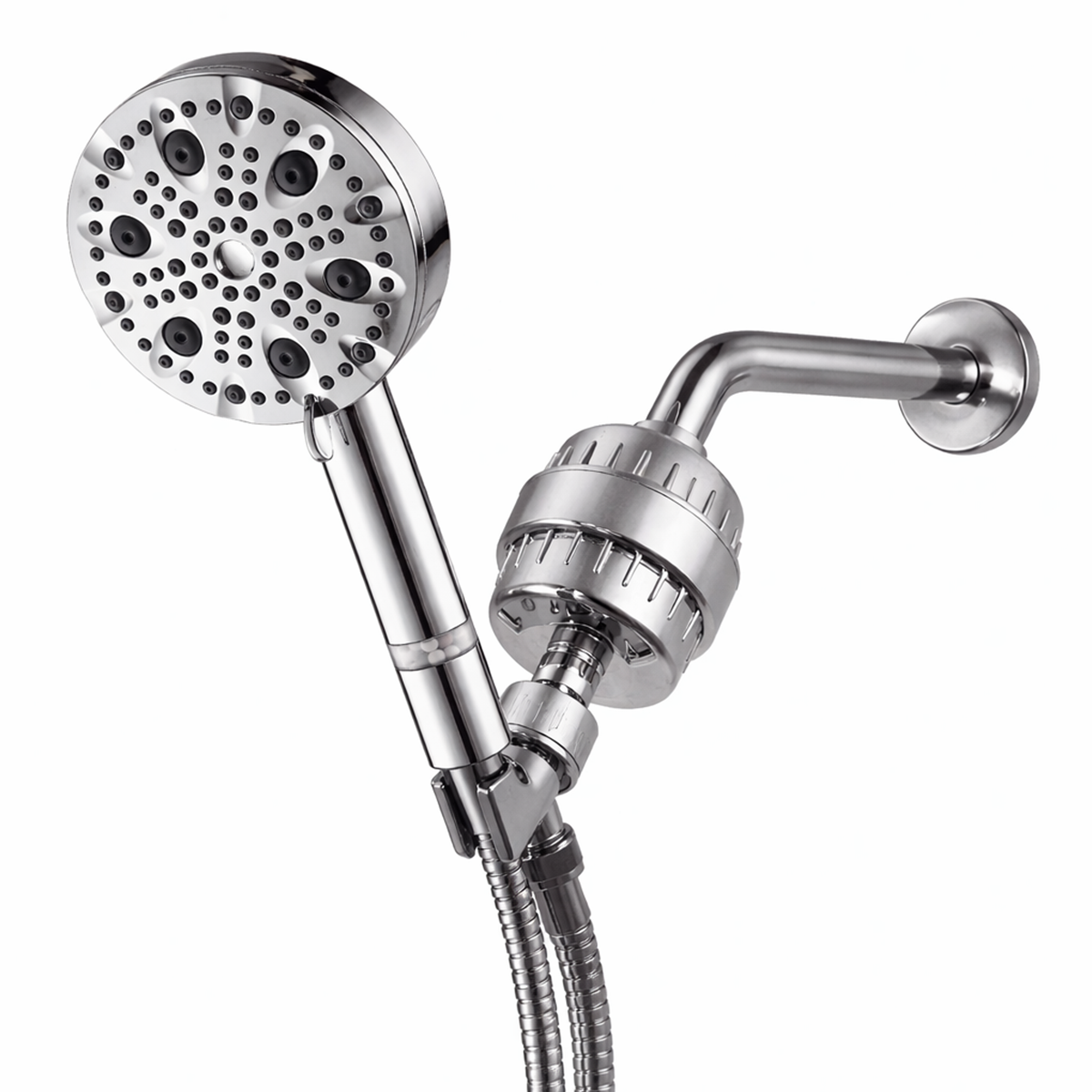 Luxe 9 Mode Showerhead Complete Shower Kit