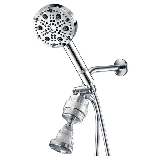 TWO SHOWER HEADS, DOUBLE FILTRATION