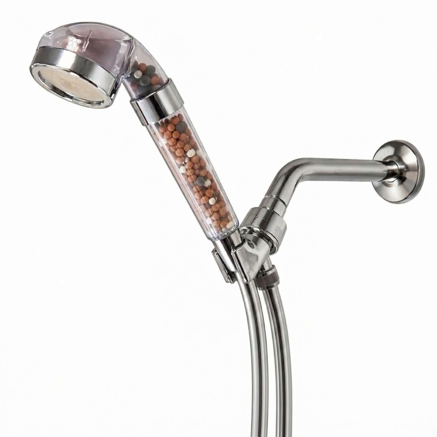 LED Ionic Showerhead Shower Essentials Kit