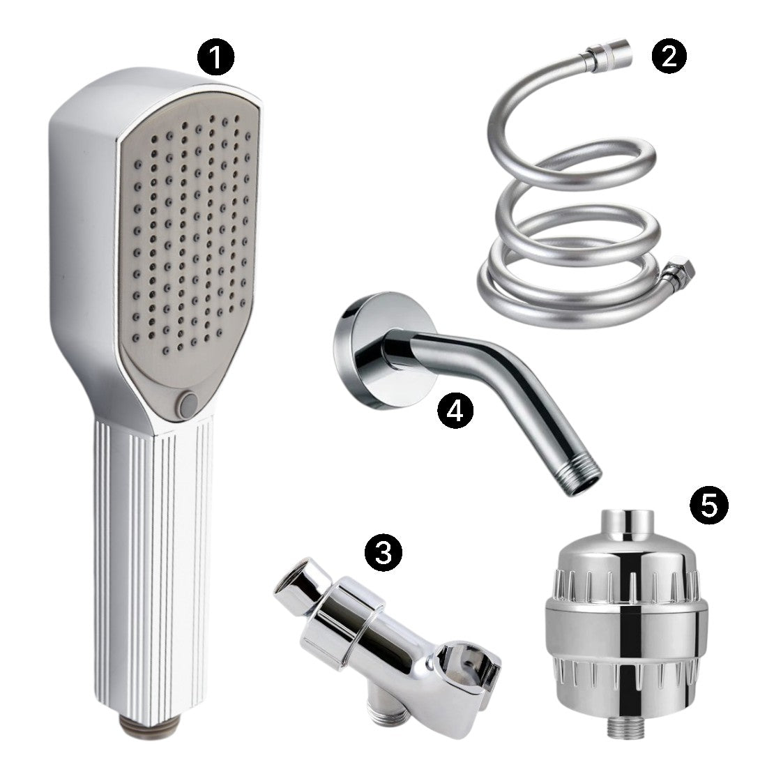 MineralStream Detangler Comb Shower Head